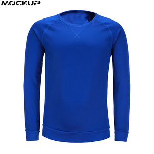 Sweat-shirts en molleton de coton à col rond personnalisés, lourds, unis, teints, OEM, pull-over personnalisé - Product Image 3