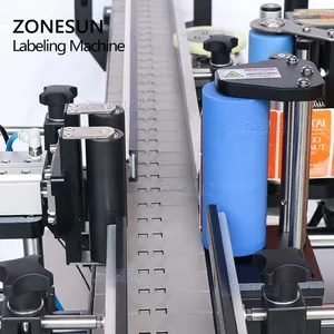 ZONESUN 전체 자동 샴푸 향수 Dropper 유리 라운드 항아리 병 주석 라벨 자동 접착 스티커 라벨 기계