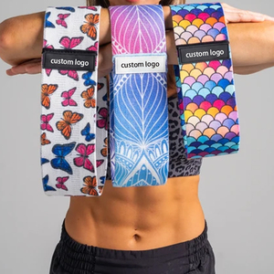 Bande de résistance longue en Nylon arc-en-ciel nouvelle arrivée bande de cercle de hanche pour l'exercice à domicile tissu imprimé butin entraînement - Product Image 6