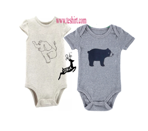 Factory <b>Direct</b> Tirupur Organic Bamboo Cotton Baby Romper Short Sleeve Infant Bodysuit Set OEM ODM India Unisex Eco-Friendly - Product Image 1