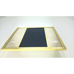 Alfombrilla de ratón Vibes Shagreen de lujo más vendida 0.635x0.432x0,01 Tamaño MDF + Shagreen + Velvet + Brass Gaming Studying Use - Product Image 5