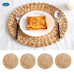Wholesale Water Hyacinth Weaved placemats and Coasters Multifunction Heat Pad Tableware for <b>Dinner</b> Made in Vietnam - Product Image 6