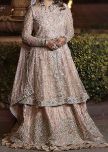MODERN FLAIR <b>TOP</b> LEHENGA INDIAN /PAKISTANI DRESS Embellished DABKA, ZARI work for Wedding @ 2022 - Product Image 2