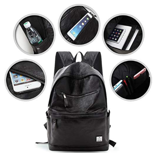 Export Quality Light Weight Stylish Genuine waterproof PU Leather <b>Backpack</b> for Men & <b>Women</b> from India - Product Image 3