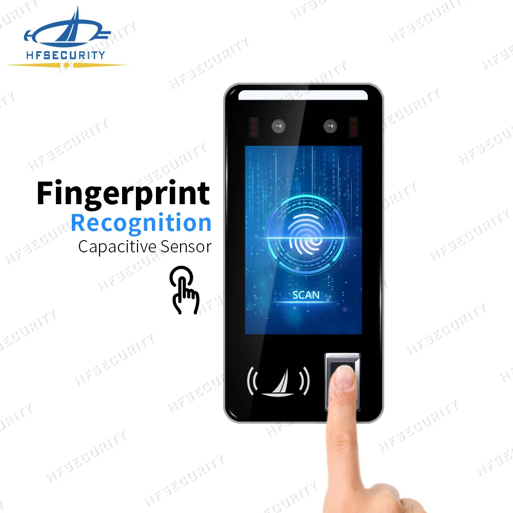 Wall Mount Touch Screen barcode scanner fingerprint Face Recognition Time Attendance Access Control Device FR05