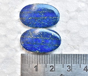Lapis Lazuli Pair Cabochon High Quality Natural Lapis Lazuli Pair Gemstone For Jewellery Making handmade Gemstone Matched Pair - Product Image 2