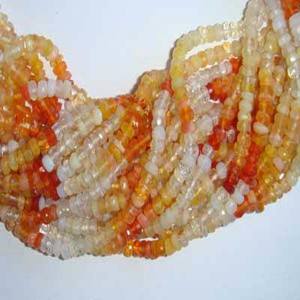 Cuentas de piedras preciosas Micro facetadas Rondell, Ópalo de fuego Natural, tamaño de 3-3,5mm, longitud de hilo de 13 pulgadas para fabricación de joyas DIY, precio al por mayor - Product Image 1