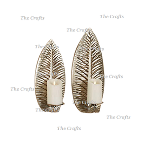 Set Of Two Different Sizes <b>Wall</b> <b>Candle</b> <b>Holder</b> In Aluminium Silver Color <b>Wall</b> Hanging <b>Candle</b> <b>Holder</b> In Bulk - Product Image 1