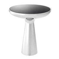 Table basse en métal avec plateau en verre, table basse moderne de luxe noire pour salon, mobilier de maison, table de bar très vendue, qualité supérieure