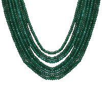 Collar clásico de 7 capas de Esmeralda para mujer, collar de cuentas naturales de ónix, joyería de piedra natural