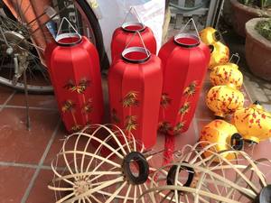 Lanternes en soie vietnamiennes, lampes antiques en bambou, pour décoration extérieure, 99 données en or, vente en gros - Product Image 3