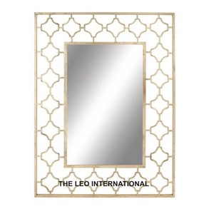 Miroir mural en métal personnalisé avec cadre floral décoratif, miroir de maquillage de haute qualité en plusieurs tailles pour des intérieurs élégants - Product Image 2