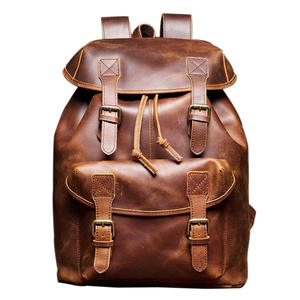 Handmade Leather Women's Rucksack Stylish Korean-Style Customized Outdoor <b>Backpack</b> Classic Unisex Design for Teenage for <b>Laptop</b> - Product Image 5