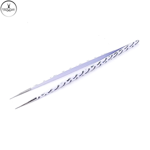 Pinzas para pestañas postizas de Color blanco, Punta puntiaguda, herramienta personalizada con nombre de marca y embalaje, venta al por mayor, selección y separación - Product Image 5