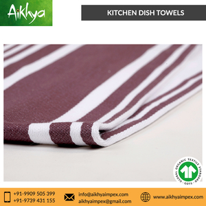 Lingettes de cuisine en coton biologique, sans AZO, à teinture, sans danger, disponibles dans un emballage personnalisé de styliste - Product Image 3