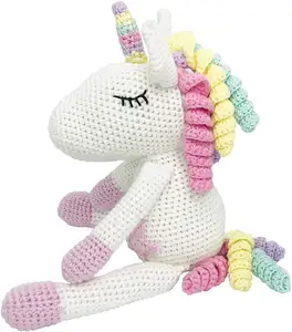 Vietnam bunny inginocchiato all'uncinetto giocattoli baby crochet baby toy natale per bambini