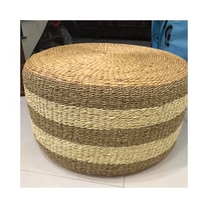 Bonne qualité grossiste naturel décoratif rond tabourets ottomans à la main - Product Image 6