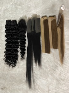 Venta al por mayor: Nuevas extensiones de cabello humano Remy virgen de alta calidad de 8-26 pulgadas, color natural, liso sedoso, con doble trama a máquina. - Product Image 2
