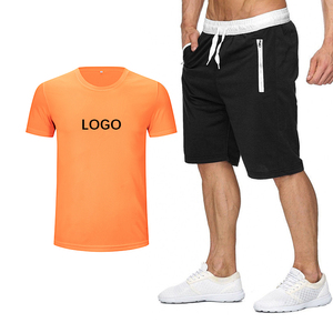 เสื้อยืดทรงสลิมฟิตลำลองของผู้ชาย,ชุด2ชิ้นสั้นแนวสปอร์ตลำลองฤดูร้อน - Product Image 2