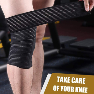 Unisex Breathable Fitness Weightlifting <b>Knee</b> Wraps Powerlifting <b>Knee</b> Wraps Protective With Custom Logo - Product Image 6