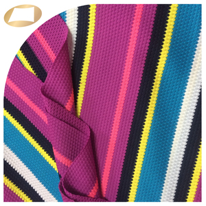 Colorful stripes <b>yarn</b> dyed <b>polyester</b> spandex pineapple fabric for swimwear - Product Image 3