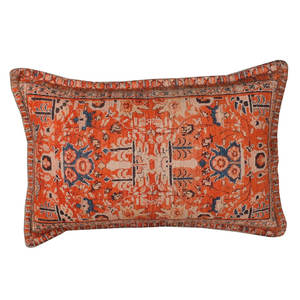Commerce équitable 40x60cm coton Kilim tapis oriental imprimé housse de coussin rouillé Orange maison tapis taie d'oreiller imprimé tapis Design - Product Image 1