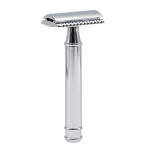 Maquinilla de afeitar de seguridad ajustable para hombre, nueva maquinilla de afeitar de doble filo, de Metal plateado brillante, 2022 - Product Image 5
