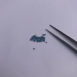 1mm doğal londra mavi Topaz Faceted yuvarlak yarı değerli taş toptan fabrika fiyat gevşek taşlar takı yapma dükkanı için