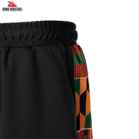 Ensemble de survêtement sportif en maille respirante à séchage rapide pour homme, grande taille, imprimé motif africain, 100 % polyester