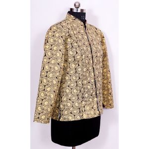 Chaqueta Acolchada Estampada a Mano para Mujer, Chaqueta Bohemia de Algodón con Abrigos Reversibles para Mujer, Estilo Vintage - Product Image 5