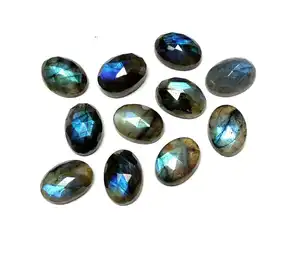 6x8mm Natural Labradorite Loose Oval Rose Cut Cabochon Gemstone Wholesale Price Natural Loose AAA Top Quality Gemstone Low Price