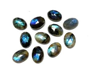 Venta al por mayor AAA de alta calidad 6x8mm labradorita azul natural suelta ovalada Rosa corte cabujón piedra preciosa IGI certificado tratado térmicamente - Product Image 1