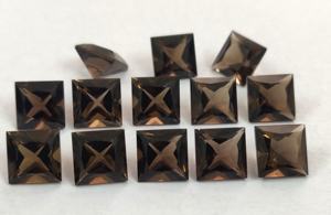 Natural Smoky Quartz <b>Square</b> 3mm to 10mm - Loose Top Quality Smoky Quartz <b>Square</b> Cut - Product Image 3