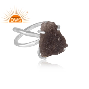 Bague de conception de croix de pierre précieuse de colombianite naturelle en argent sterling fin 925 Fabricant de bijoux - Product Image 3