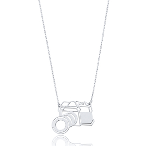 Collier pour caméra en argent Sterling naturel, pendentif en forme de caméra, découpé au Laser, vente en gros, en argent Sterling artisanal - Product Image 2