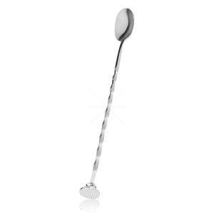 Stainless Steel Spoon Best Polished for Cocktail Stirring Long Handle <b>Twist</b> Cocktail <b>Bar</b> Single Piece - Product Image 5