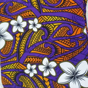 Samoan-tela estampada Polinesia hawaiana, hibisco - Product Image 3