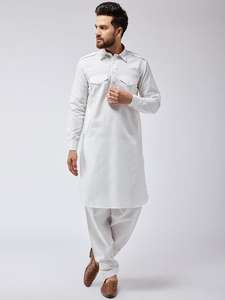 Kurta pour homme avec Pathani Salwar / Kurta pakistanais de Karachi / Ensemble Kurta Pyjama - Product Image 3