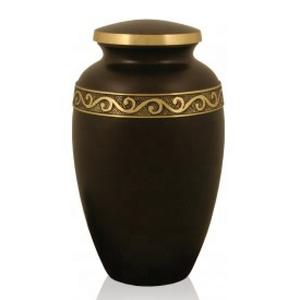 Urna de cremación de latón/aluminio para adultos, urna de cremación de latón conmemorativa para almacenamiento de cenizas funerarias, latón nuevo - Product Image 3