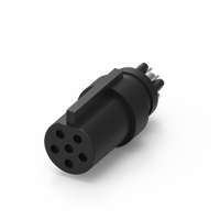 Conector DIN Macho de Alimentación Especial de 6 Pines, 30V 1A, Moldeado con Cable, Modelo SPD-06F1-01 para Uso Industrial