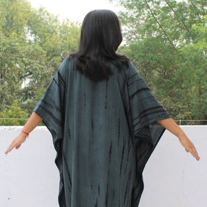 Nerw เดรสคาฟตันแขนยาวสำหรับผู้หญิง,เดรสคาฟตันลำลองโบฮีเมียนชายหาดมัดย้อมทำมือคุณภาพสูงปี2023 - Product Image 5