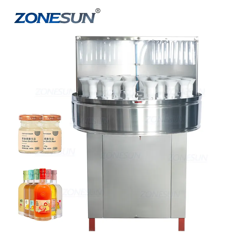 ZONESUN ZS-WB32 Bán Tự Động Quay Sữa Rượu Chai Máy Giặt Nhựa Thủy Tinh PET Chai Rửa Máy