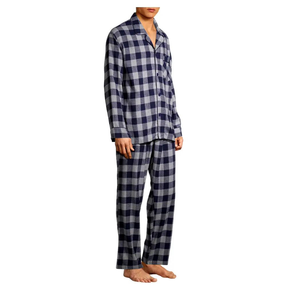 100% Katoen Nieuwe Herfst Winter Mannen/Jongens Pyjama Set Custom Cartoon Gedrukt Nachtkleding/Herenkleding Sets van Bangladesh
