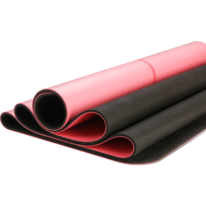 प्रीमियम गुणवत्ता महान पकड़ पु योग चटाई के साथ टिकाऊ पु रबर व्यायाम चटाई संरेखण लाइनों - Product Image 1