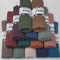 Foulard Châle Musulman Turc en Mousseline de Coton pour Femme, Couvre-Chef Instantané Plissé, Hijab Turque pour Femme Musulmane
