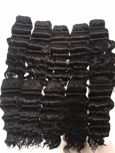 Tyagi Indian Virgin Raw Cutícula alineada Paquetes de cabello completo Onda profunda Encaje sin procesar Topper Extensiones de cabello humano personalizadas - Product Image 5