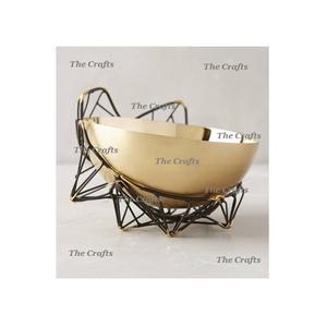 Bol décoratif en métal couleur or, qualité supérieure, taille et forme personnalisées, bol de service décoratif - Product Image 6