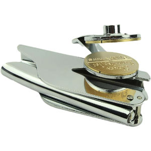 Sceau personnalisé en acier inoxydable portable avec logo gravé pour usage professionnel, notaire et bibliothèque - Product Image 1