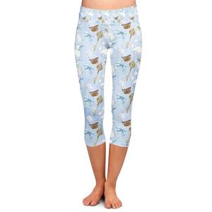 Pink or Blue Sleeping Beauty Inspired - Leggings in Capri or Full Length - Product Image 4
