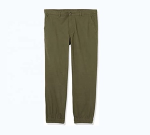 Pantalons de jogging en coton sergé coupe régulière de haute qualité avec logo personnalisé, coupe-vent, pour hommes, décontractés, avec décoration en dentelle brodée - Product Image 1